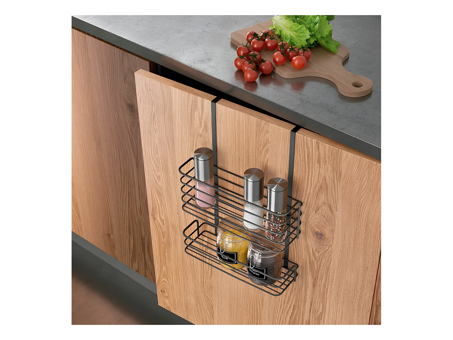 Panier Double Série GALILEO LAVA Metaltex. Finition Touch-Therm® Couleur Noir