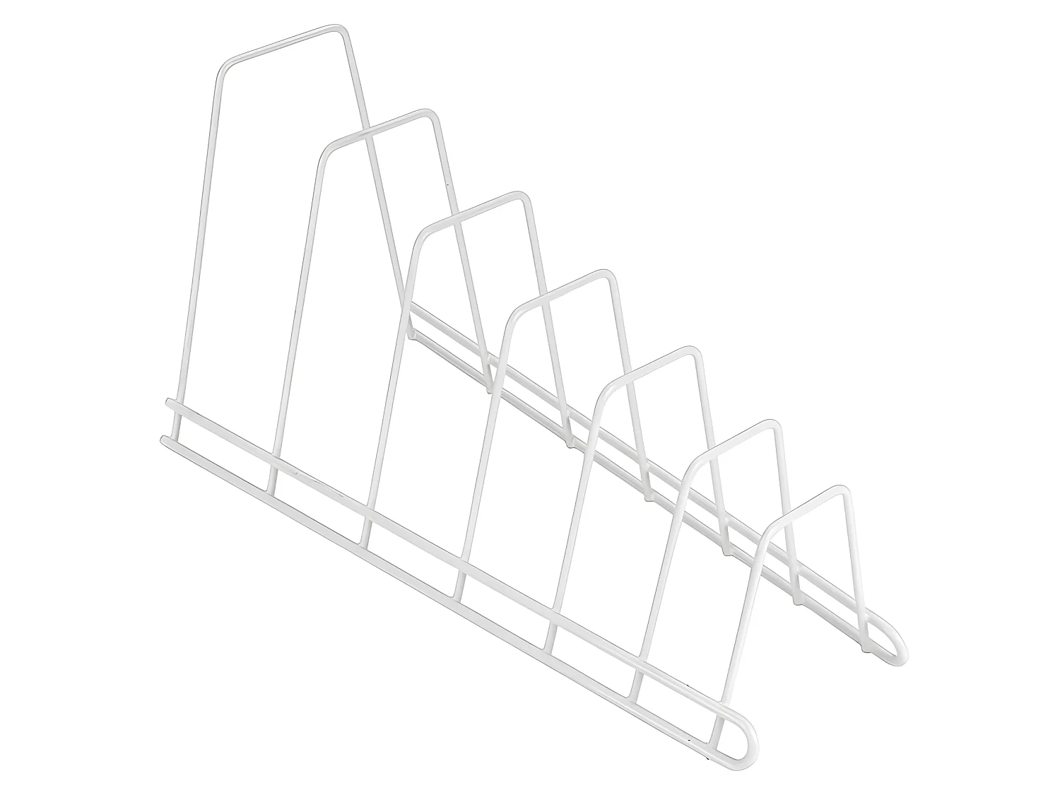 Soporte para Bandejas y Tapas 6 Compartimentos Metaltex Sector Blanco 34x15x18 cm