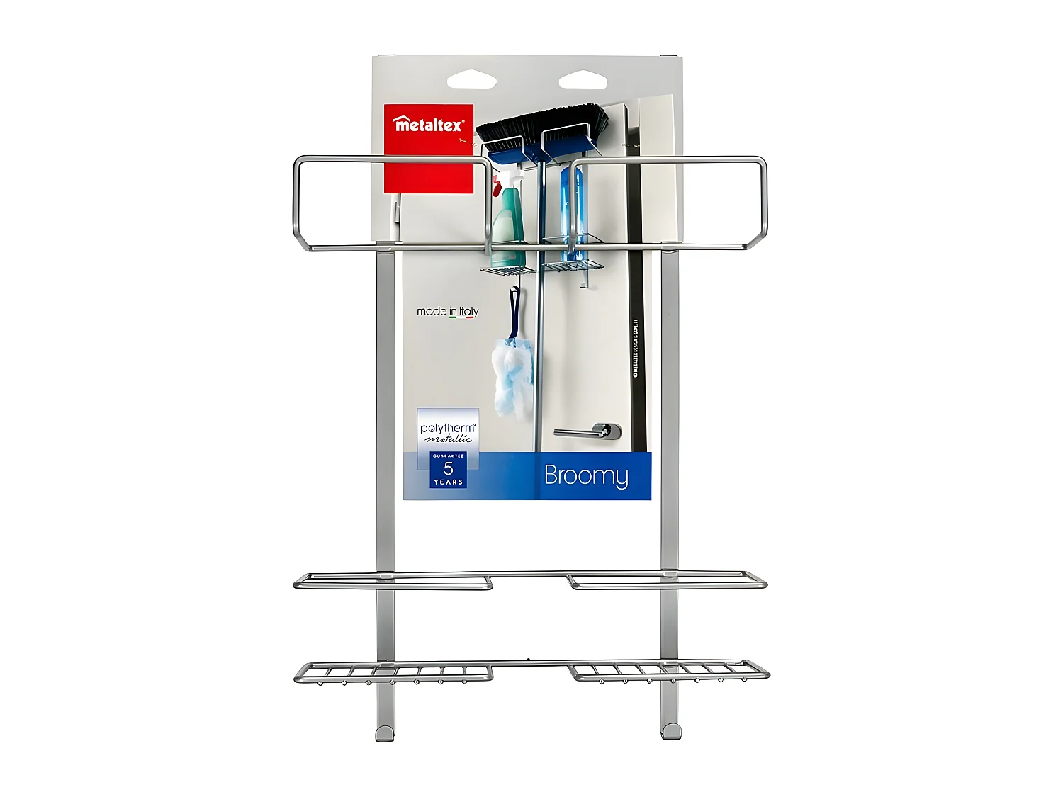Porte-Accessoires de Ménage BROOMY de Metaltex pour Porte