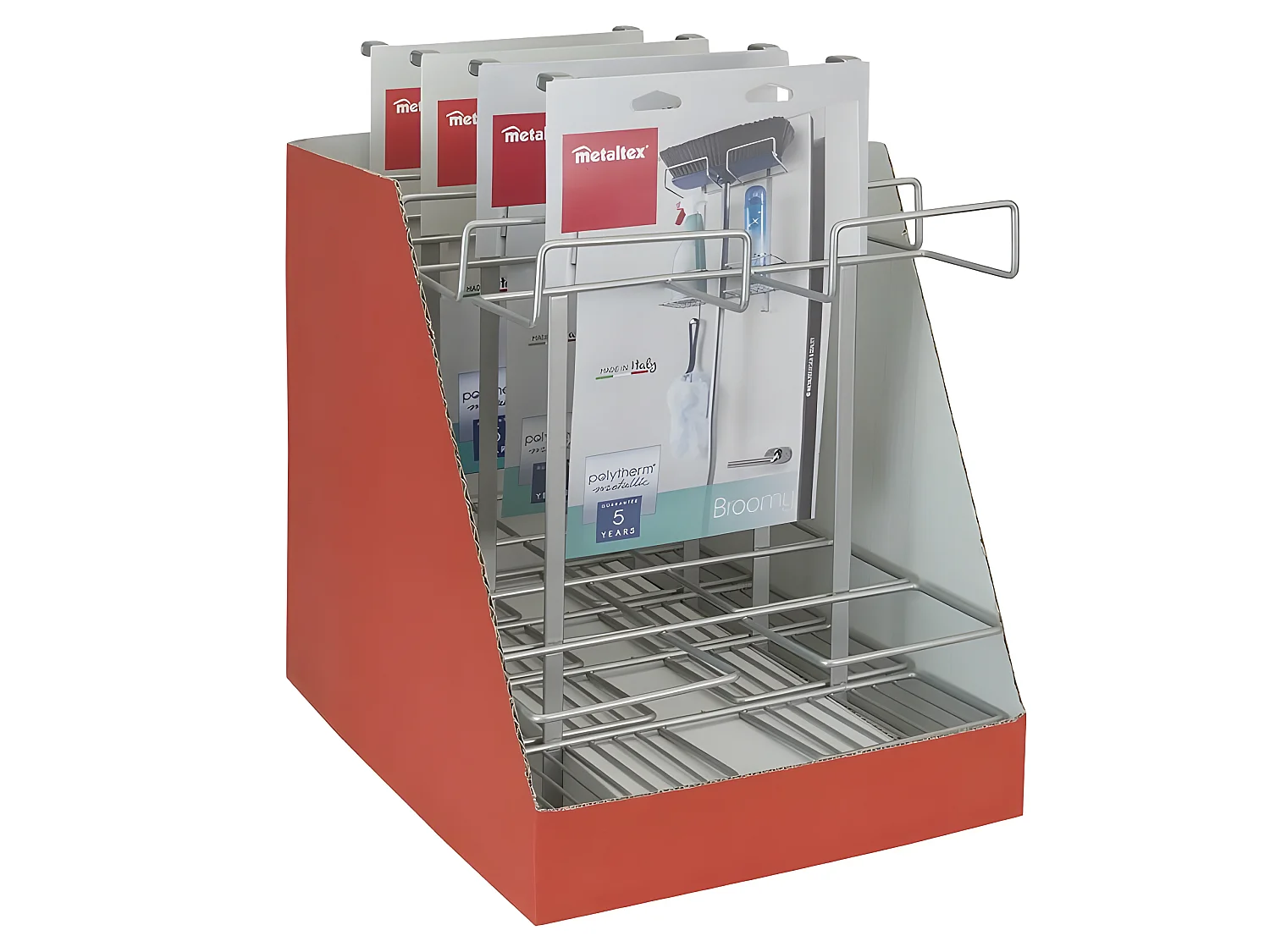 Haushalts-Accessoires BROOMY Metaltex - Silber Metallic - Hergestellt in Italien