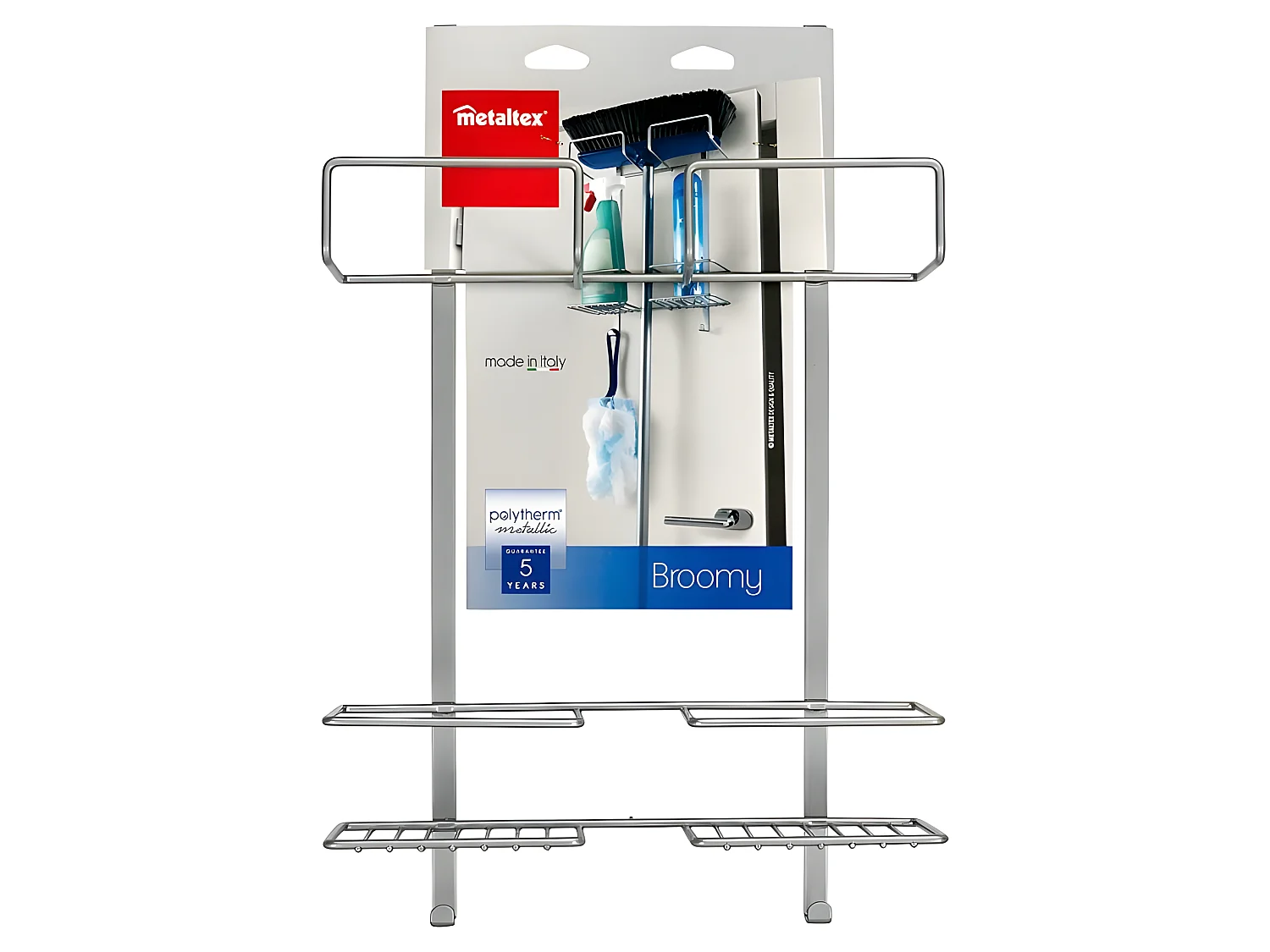 Haushalts-Accessoires BROOMY Metaltex - Silber Metallic - Hergestellt in Italien