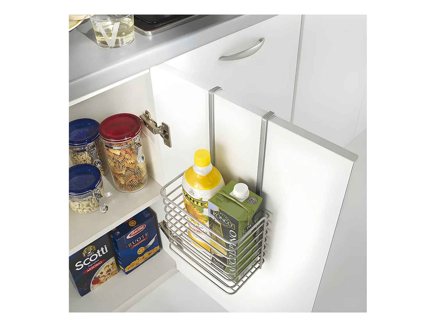 Panier haut série GALILEO Metaltex. Finition Polytherm® Couleur Grise