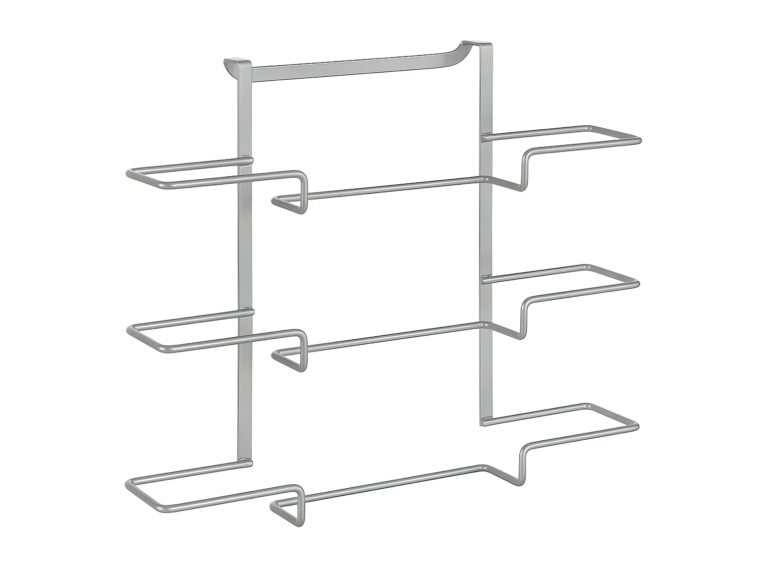 Porte-serviettes Triple GALILEO de Metaltex. Finition Polytherm® Couleur Argent