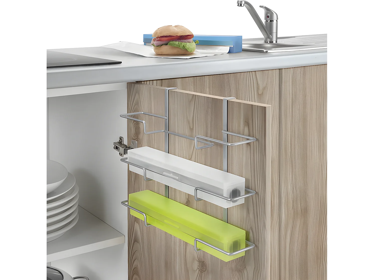 Handtuchhalter Triple GALILEO Metaltex 36x9x30 cm Silber Polytherm®