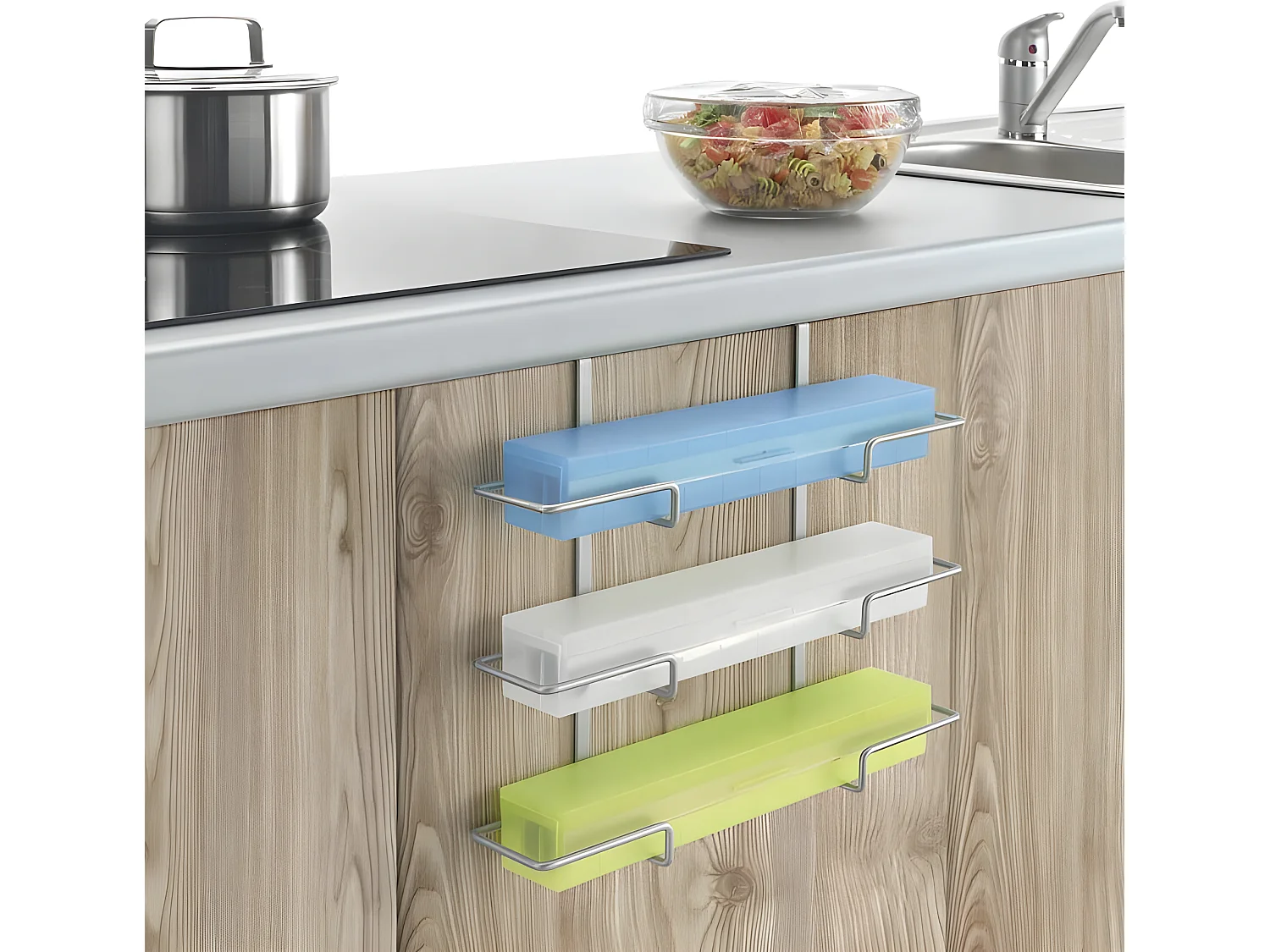 Handtuchhalter Triple GALILEO Metaltex 36x9x30 cm Silber Polytherm®