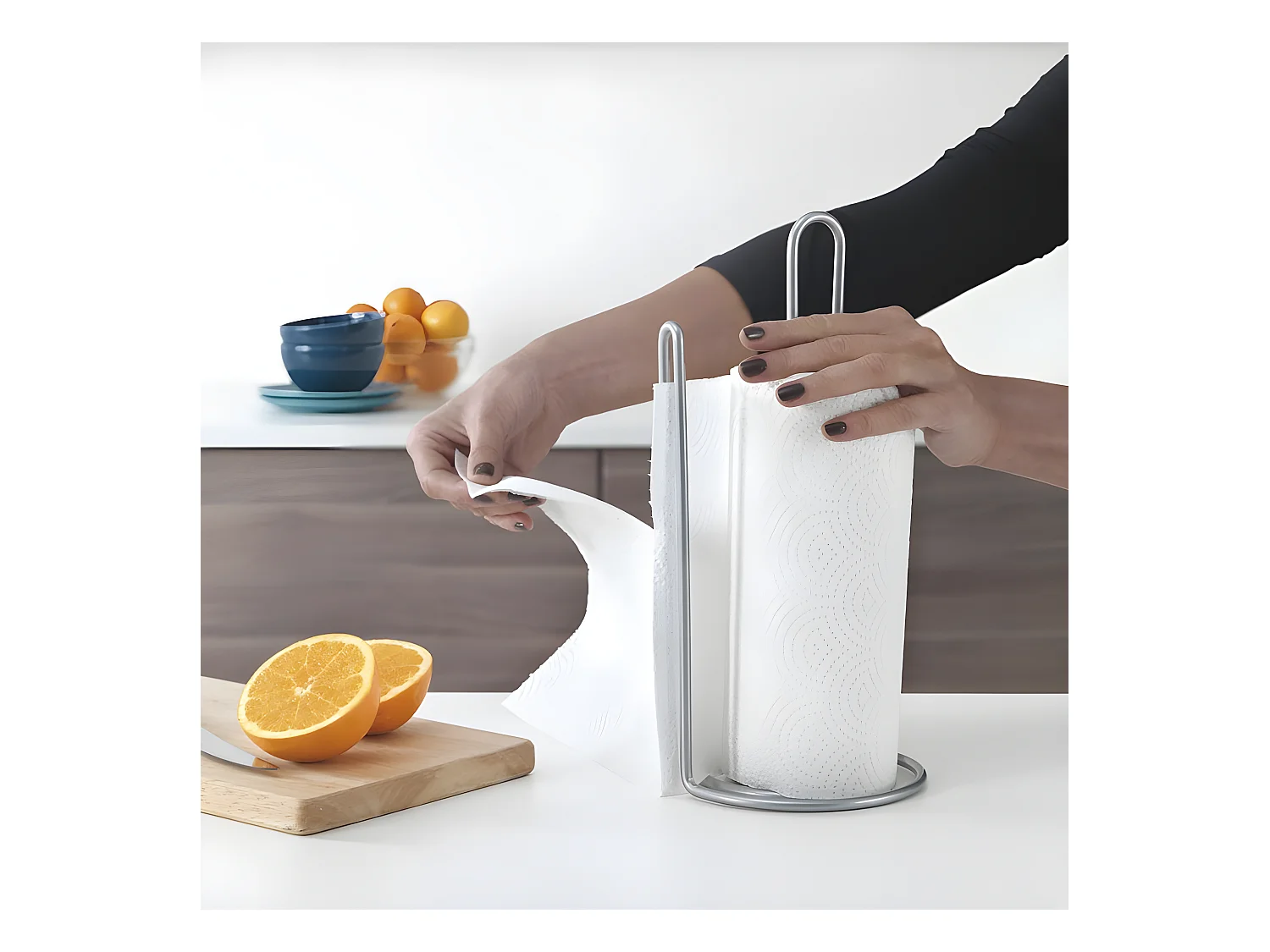 Küchenrollenhalter MY ROLL Metaltex Ø15x32 cm Grau Polytherm®