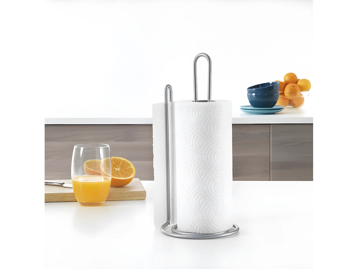 Küchenrollenhalter MY ROLL Metaltex Ø15x32 cm Grau Polytherm®