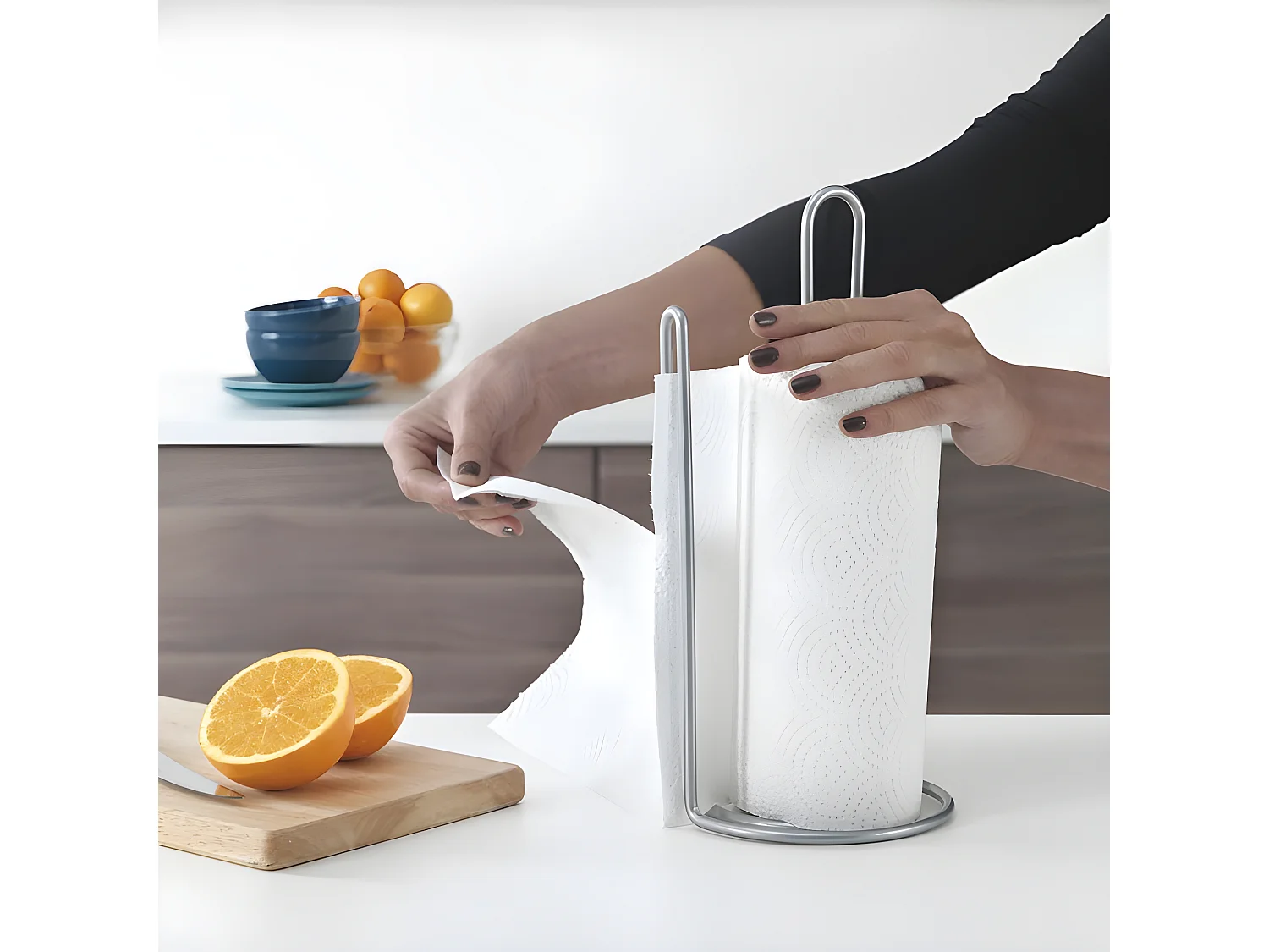 Küchenrollenhalter MY ROLL Metaltex Ø15x32 cm Grau Polytherm®