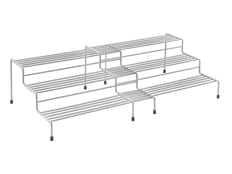 Mensola Portaspezie Modulare X TEND Metaltex con Finitura Polytherm® Grigia - Lotto di 2