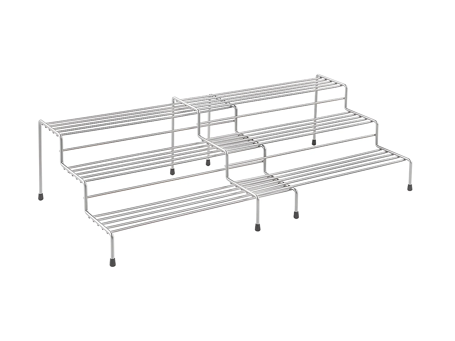 Mensola Portaspezie Modulare X TEND Metaltex con Finitura Polytherm® Grigia - Lotto di 2