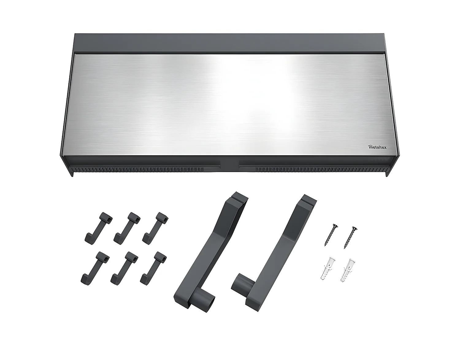 Dreifacher Wandhalter aus Edelstahl für die Küche - Metaltex Tango 3 in 1