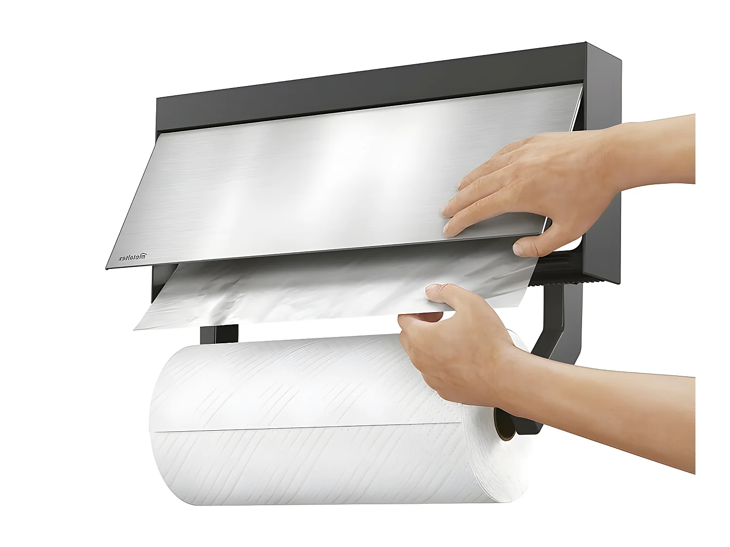 Dreifacher Wandhalter aus Edelstahl für die Küche - Metaltex Tango 3 in 1