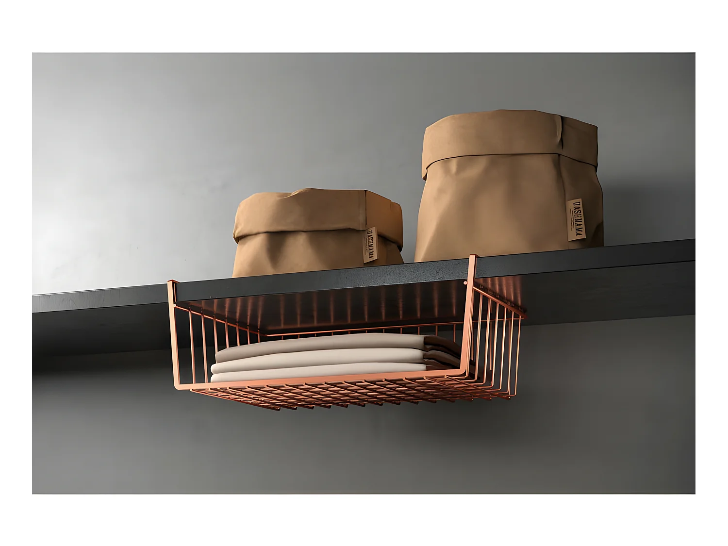 Etagère 40 cm KANGURO Serie COPPER Metaltex Glanzend Koper