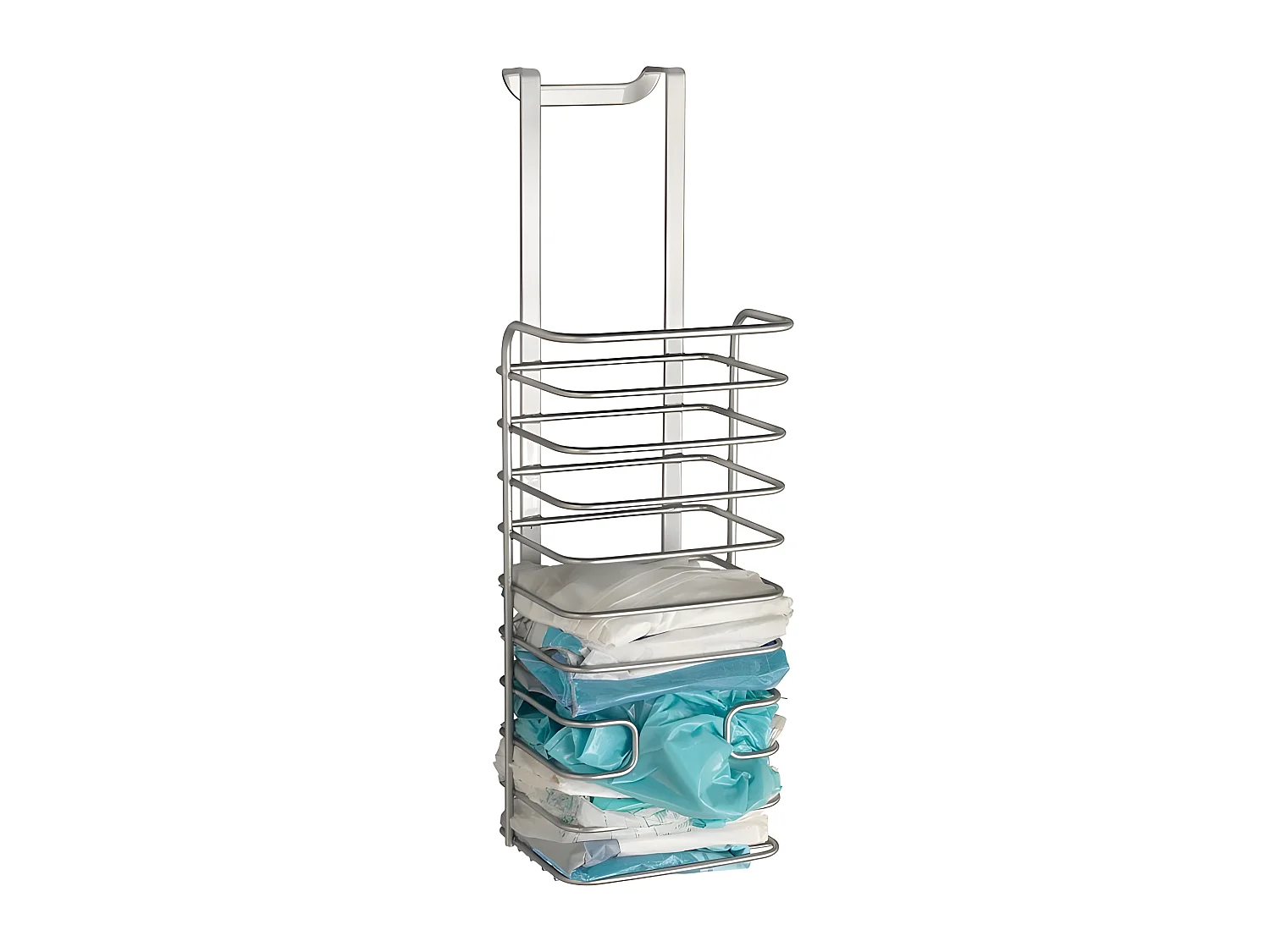 Soporte Distribuidor Bolsas GALILEO Metaltex Plata 36x12x12 cm