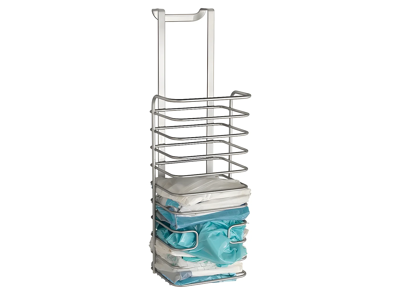 Soporte Distribuidor Bolsas GALILEO Metaltex Plata 36x12x12 cm