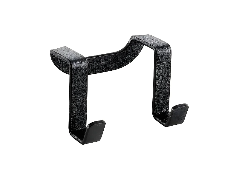 Gancho Doble Serie GALILEO LAVA Métaltex Touch-Therm® Negro 6x4x4 cm