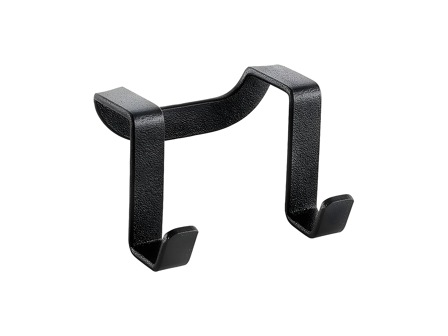 Gancio Doppio Serie GALILEO LAVA Métaltex Touch-Therm® Nero 6x4x4 cm