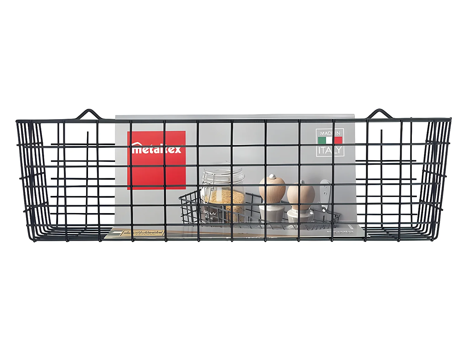 Panier Multiusage KOALA Série LAVA de Metaltex. Finition Touch-Therm® Couleur Noir