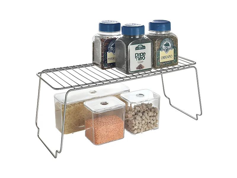 Stapelbares Regal SPACE LINE Metaltex Grau 45x19x18 cm