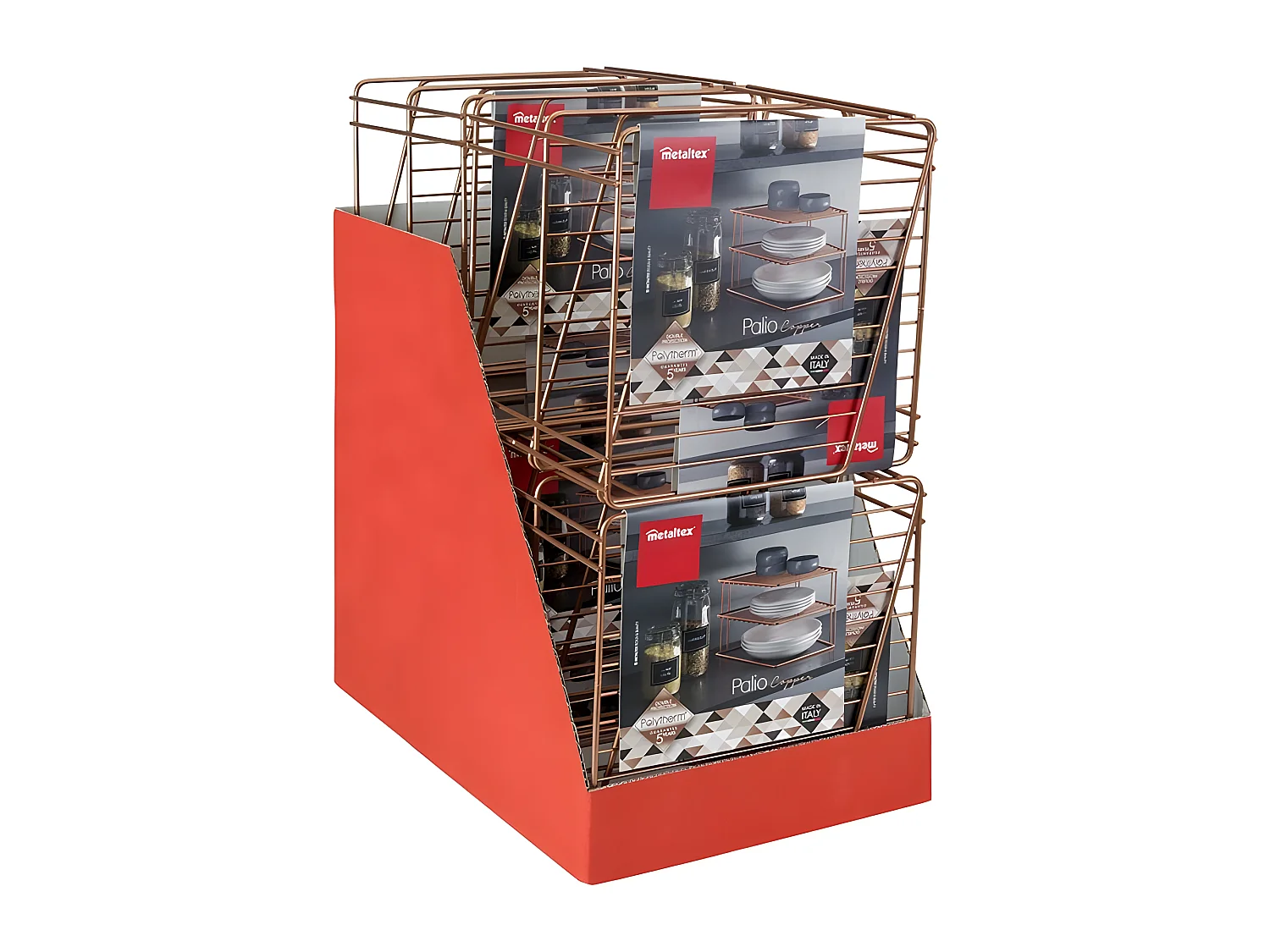 Rangement 3 Niveaux PALIO Série COPPER de Metaltex. Finition Polytherm Copper® Couleur Cuivre