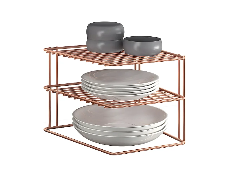 Rangement 3 Niveaux PALIO Série COPPER de Metaltex. Finition Polytherm Copper® Couleur Cuivre