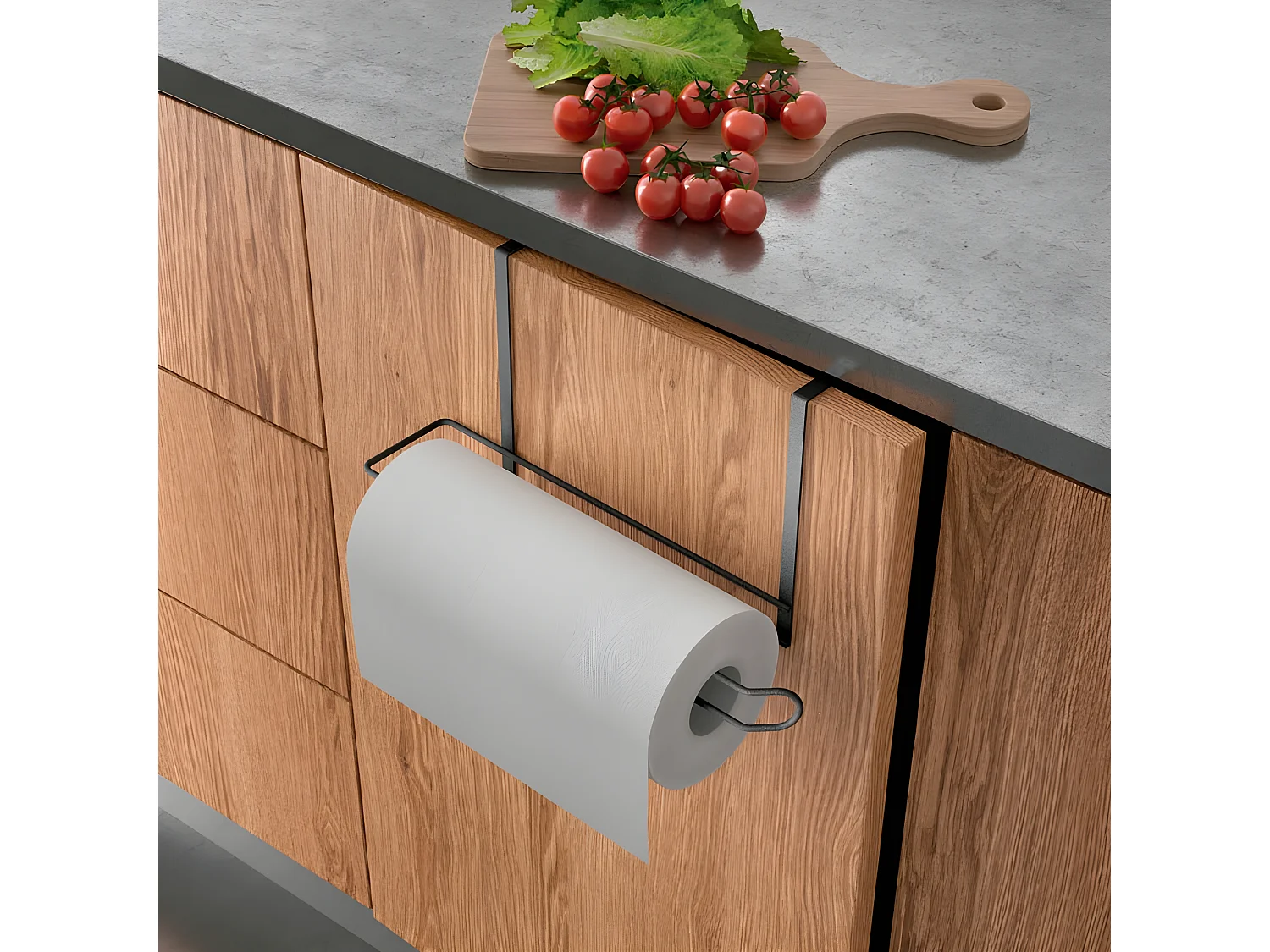 Porta rotoli Serie GALILEO LAVA Metaltex Touch-Therm® Nero