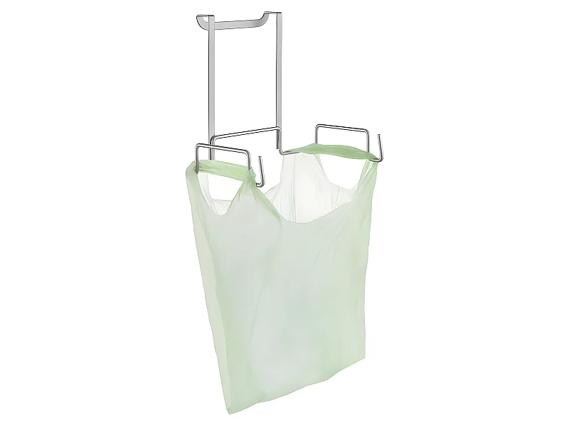 Porte-sac à déchets Série GALILEO de Metaltex. Finition Polytherm® Couleur Argent