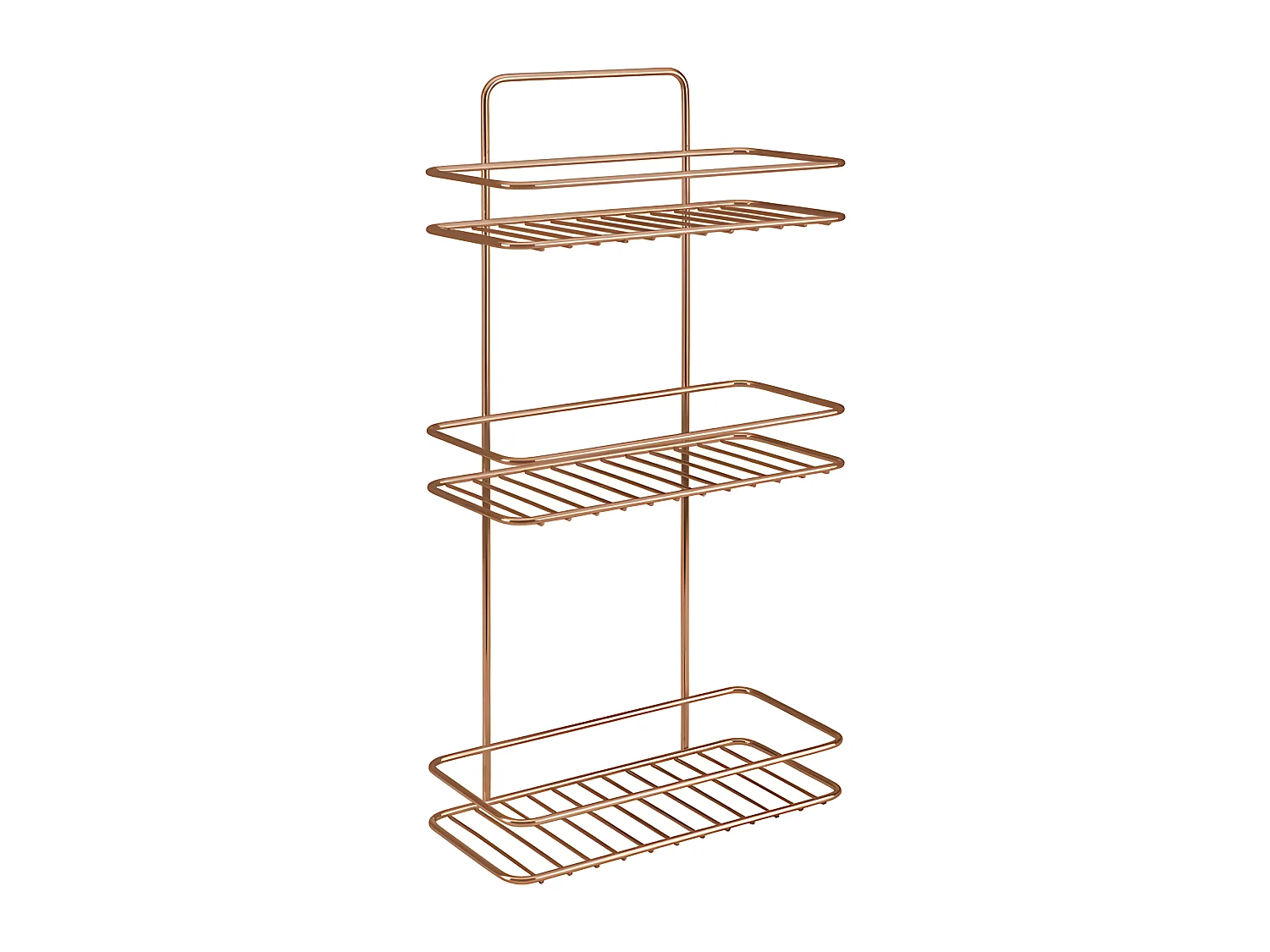 Étagère 3 Niveaus REFLEX COPPER Metaltex - Glanzend Koper - Roestbestendig - Gemaakt in Italië