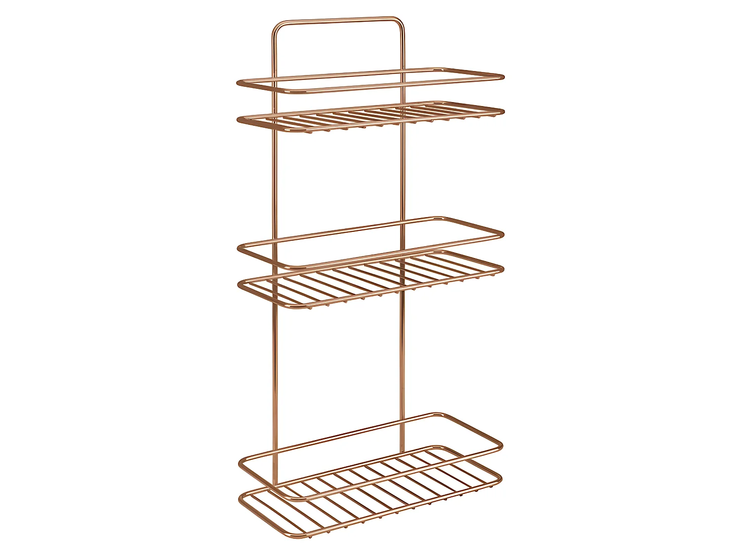 Étagère 3 Niveaus REFLEX COPPER Metaltex - Glanzend Koper - Roestbestendig - Gemaakt in Italië