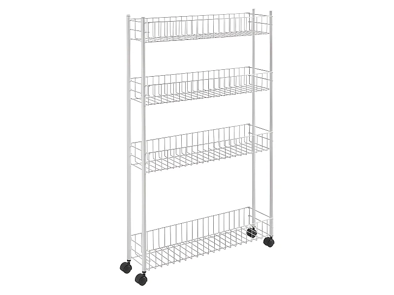 Étagère Multiuso 3 Étages FINO 4 de Metaltex. Finition Polytherm® Couleur Argent