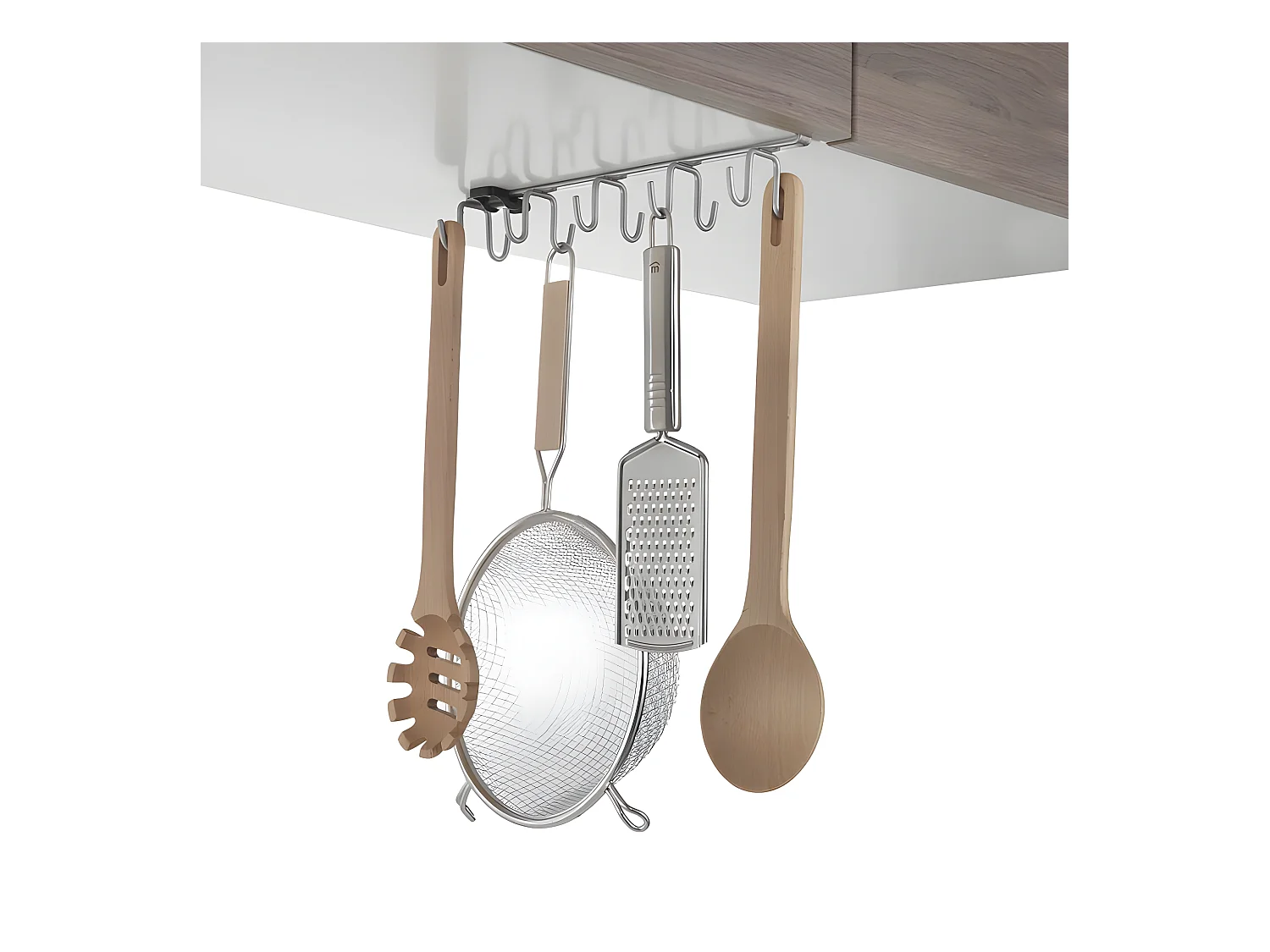 Metaltex MY-HOOKS Double Crochet à Suspendre, Finition Polytherm® Couleur Argentée