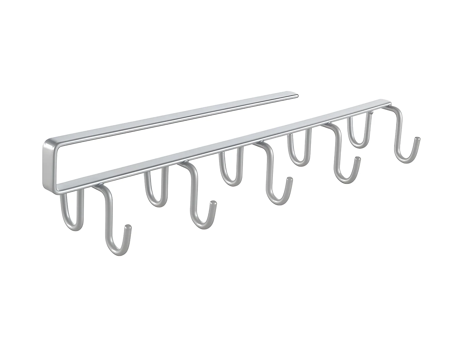 Metaltex MY-HOOKS Double Crochet à Suspendre, Finition Polytherm® Couleur Argentée