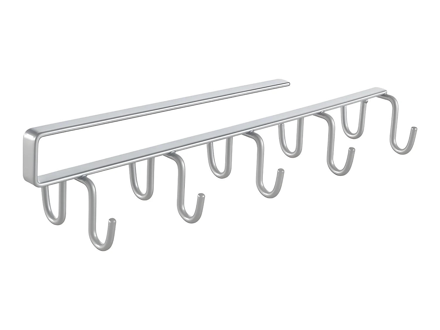 Metaltex MY-HOOKS Double Crochet à Suspendre, Finition Polytherm® Couleur Argentée