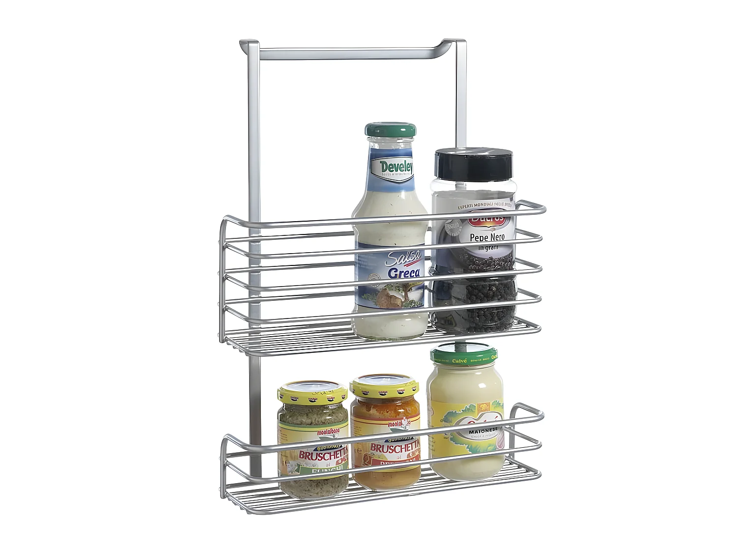 Panier Double Série GALILEO Metaltex. Finition Polytherm® Couleur Grise