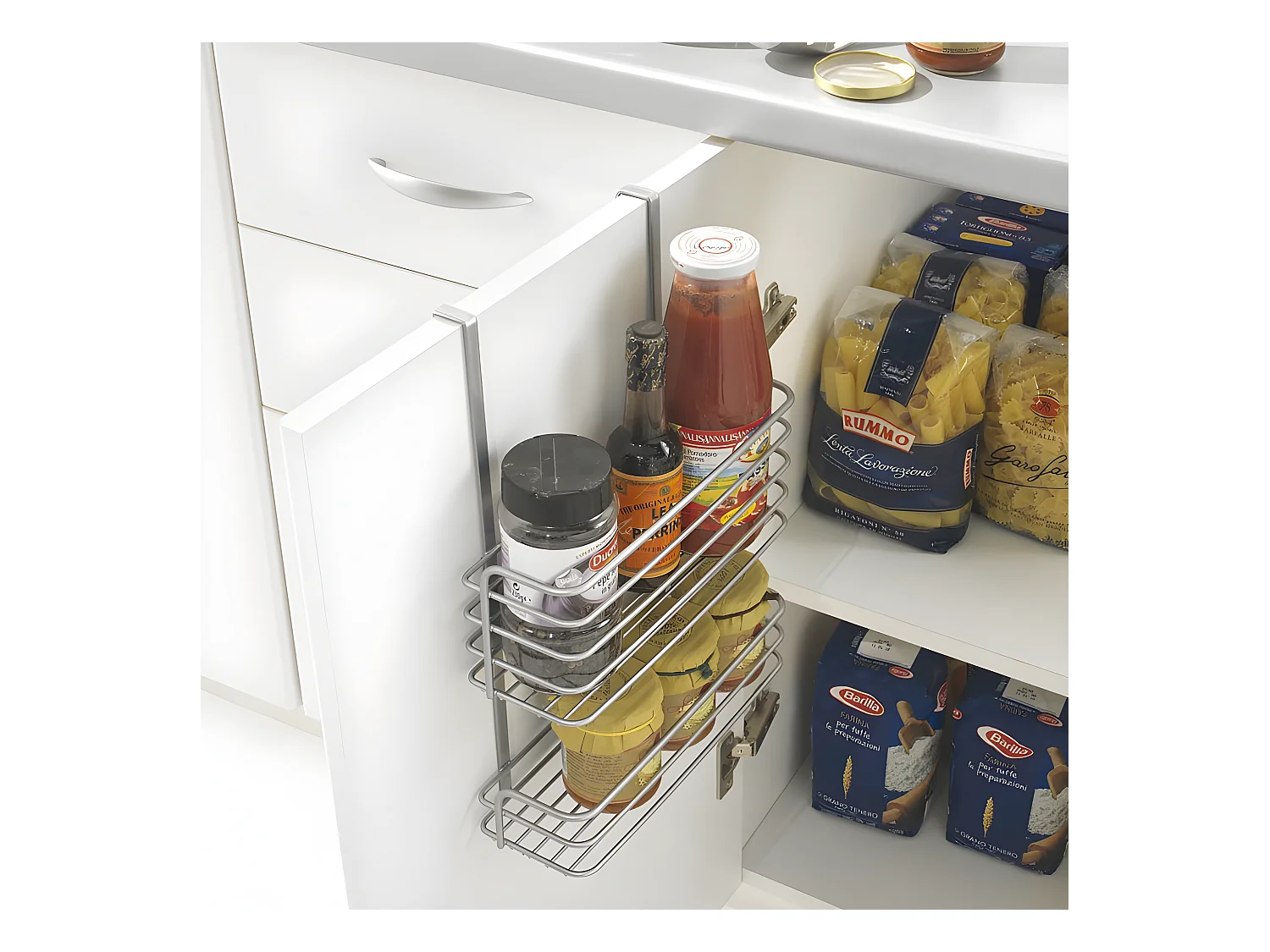 Panier Double Série GALILEO Metaltex. Finition Polytherm® Couleur Grise