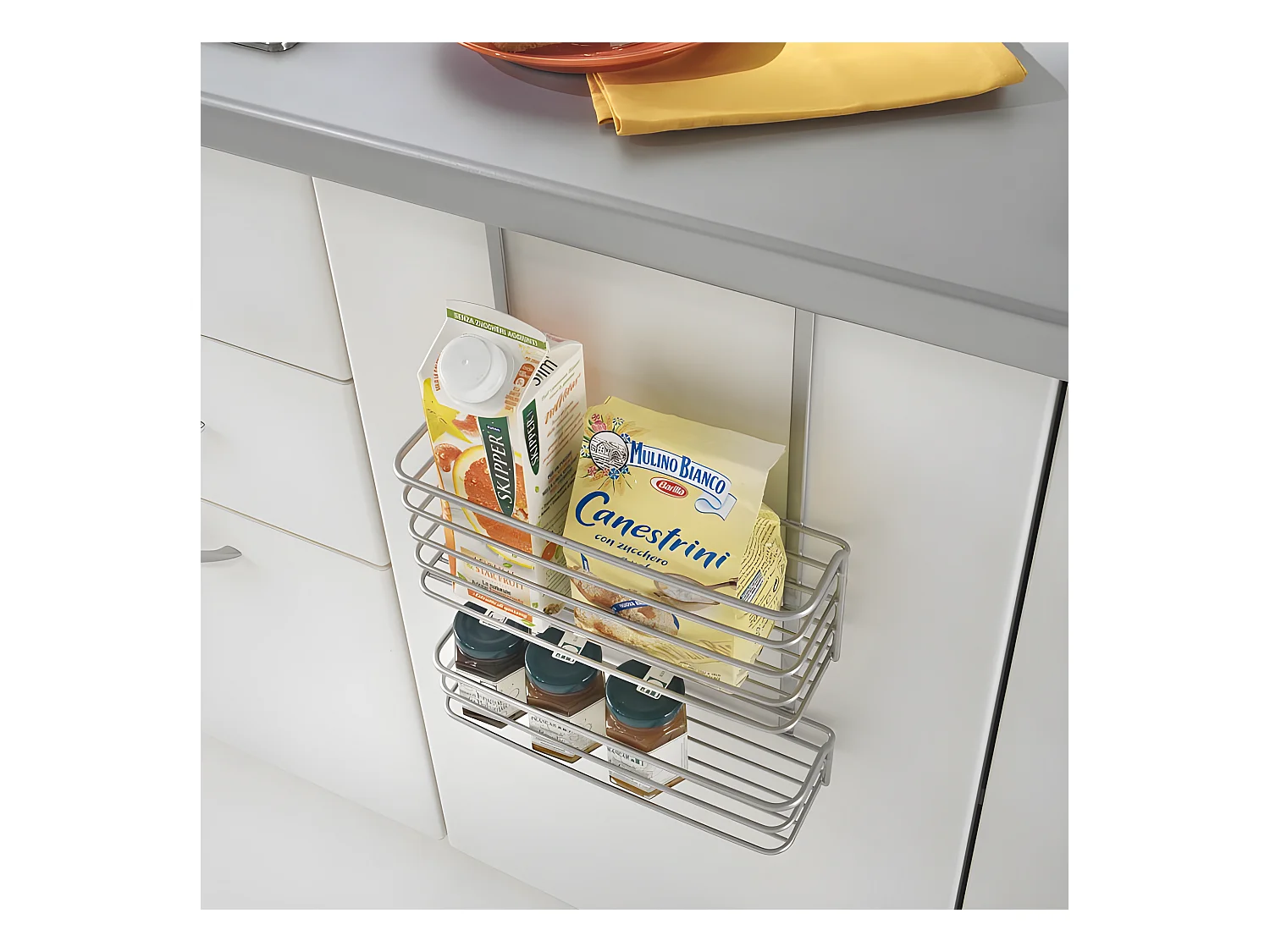 Panier Double Série GALILEO Metaltex. Finition Polytherm® Couleur Grise