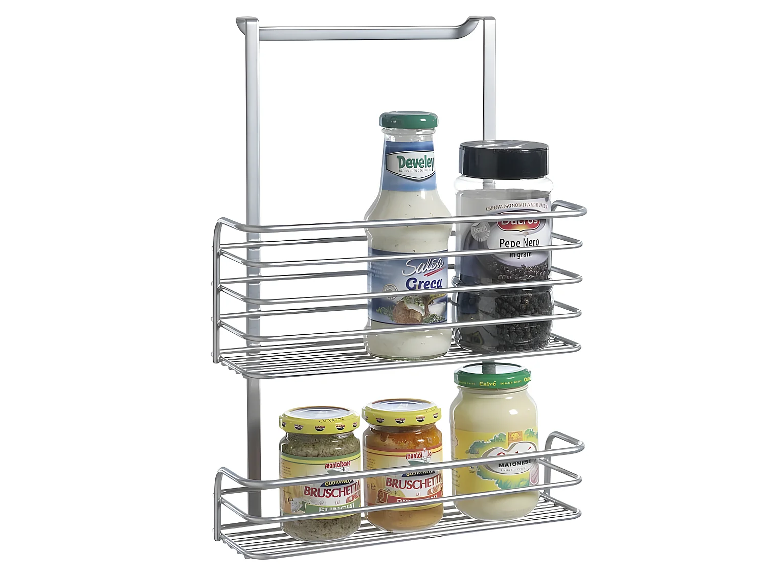 Panier Double Série GALILEO Metaltex. Finition Polytherm® Couleur Grise