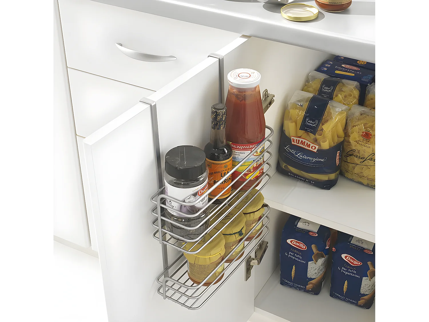 Panier Double Série GALILEO Metaltex. Finition Polytherm® Couleur Grise