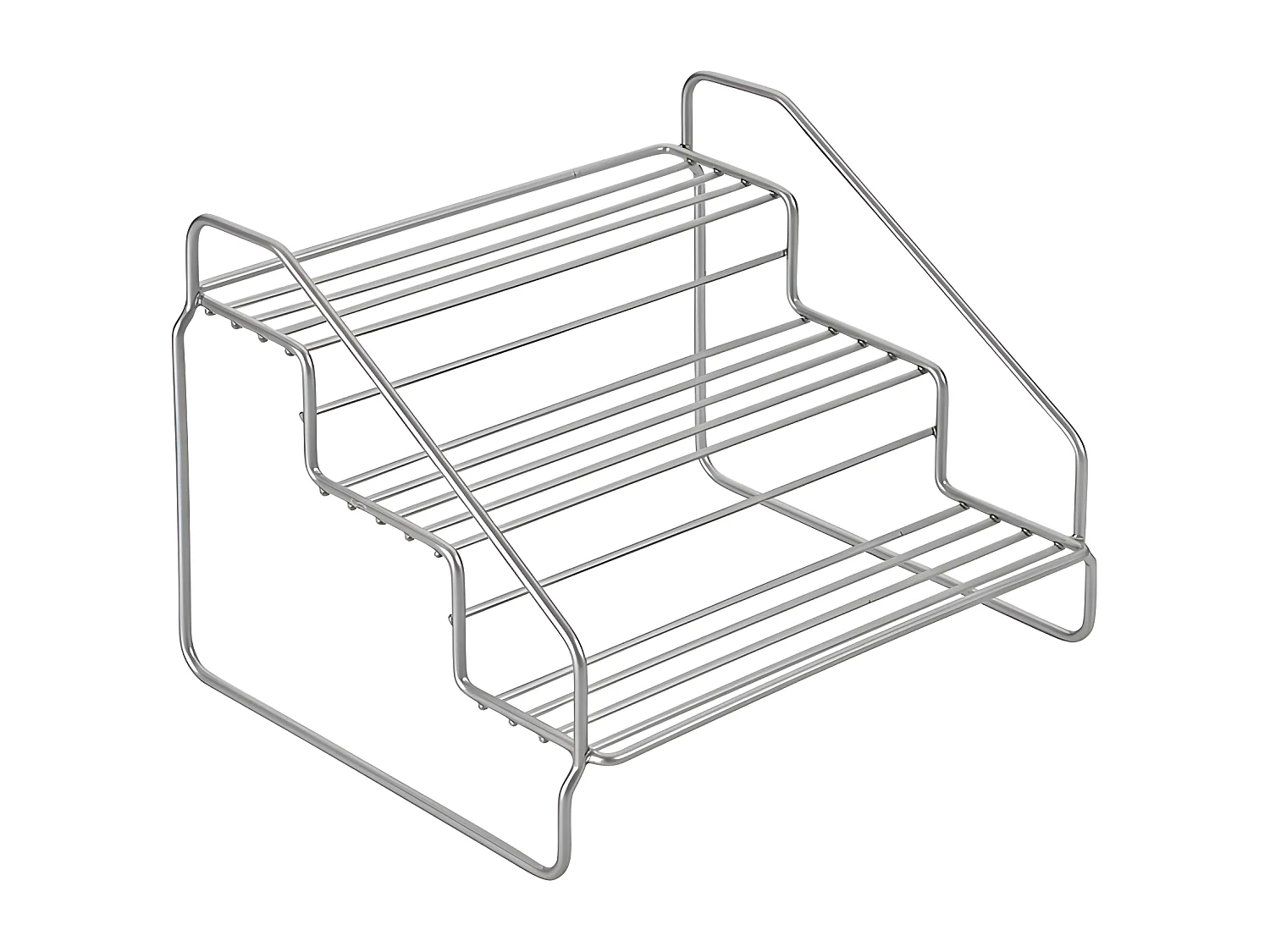 Étagère 3 Niveaux STEPPO de Metaltex. Finition Polytherm® Couleur Grise
