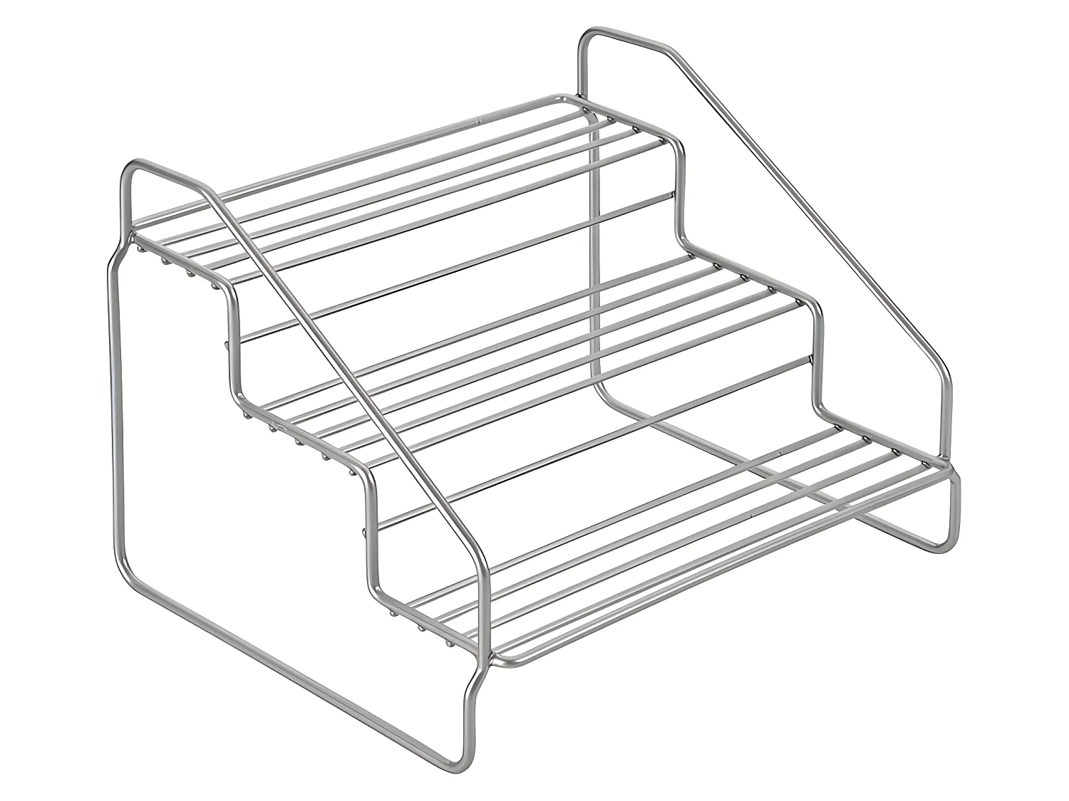 Étagère 3 Niveaux STEPPO de Metaltex. Finition Polytherm® Couleur Grise