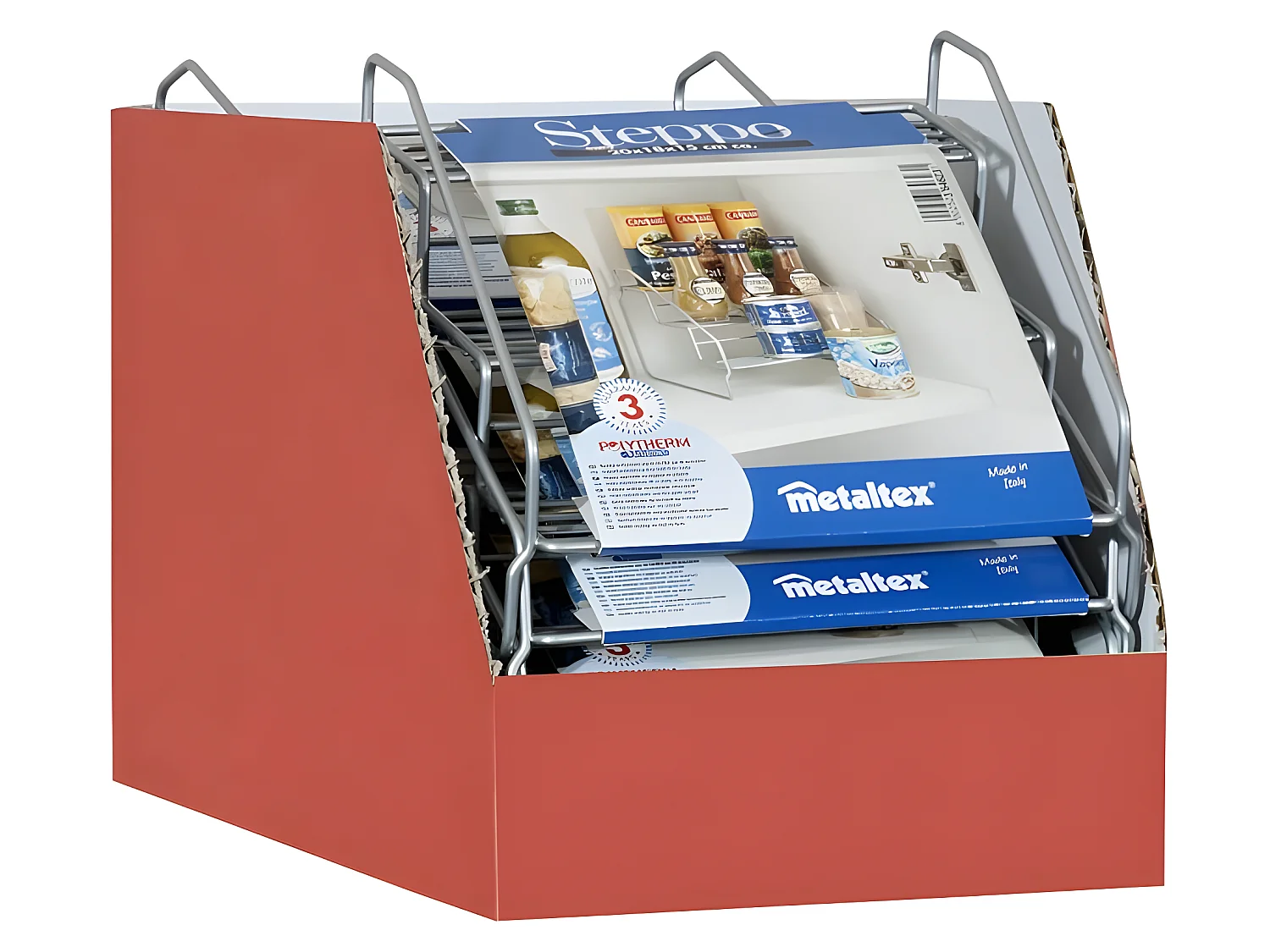 Étagère 3 Niveaux STEPPO de Metaltex. Finition Polytherm® Couleur Grise