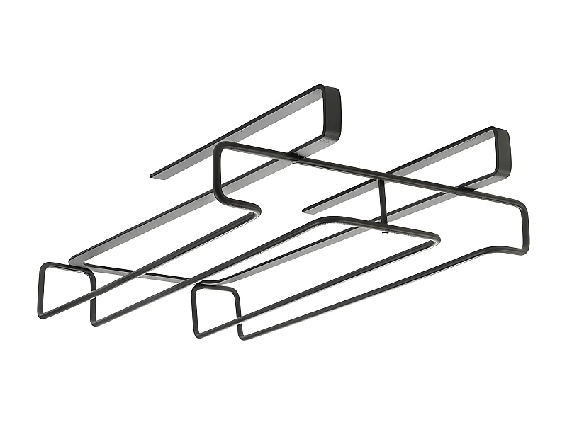 Support Double pour Verres MY GLASS Série LAVA Metaltex. Finition Touch-Therm® Couleur Noir
