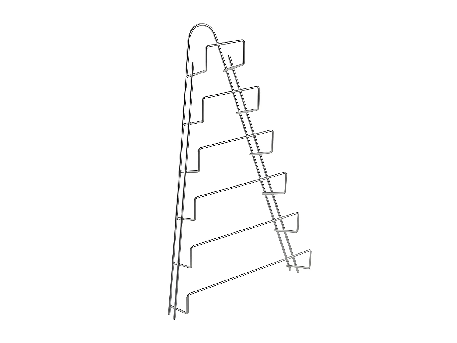 Deckelhalter 6 Fächer MANGO Metaltex Grau 23x7x42 cm Polytherm® Metallic