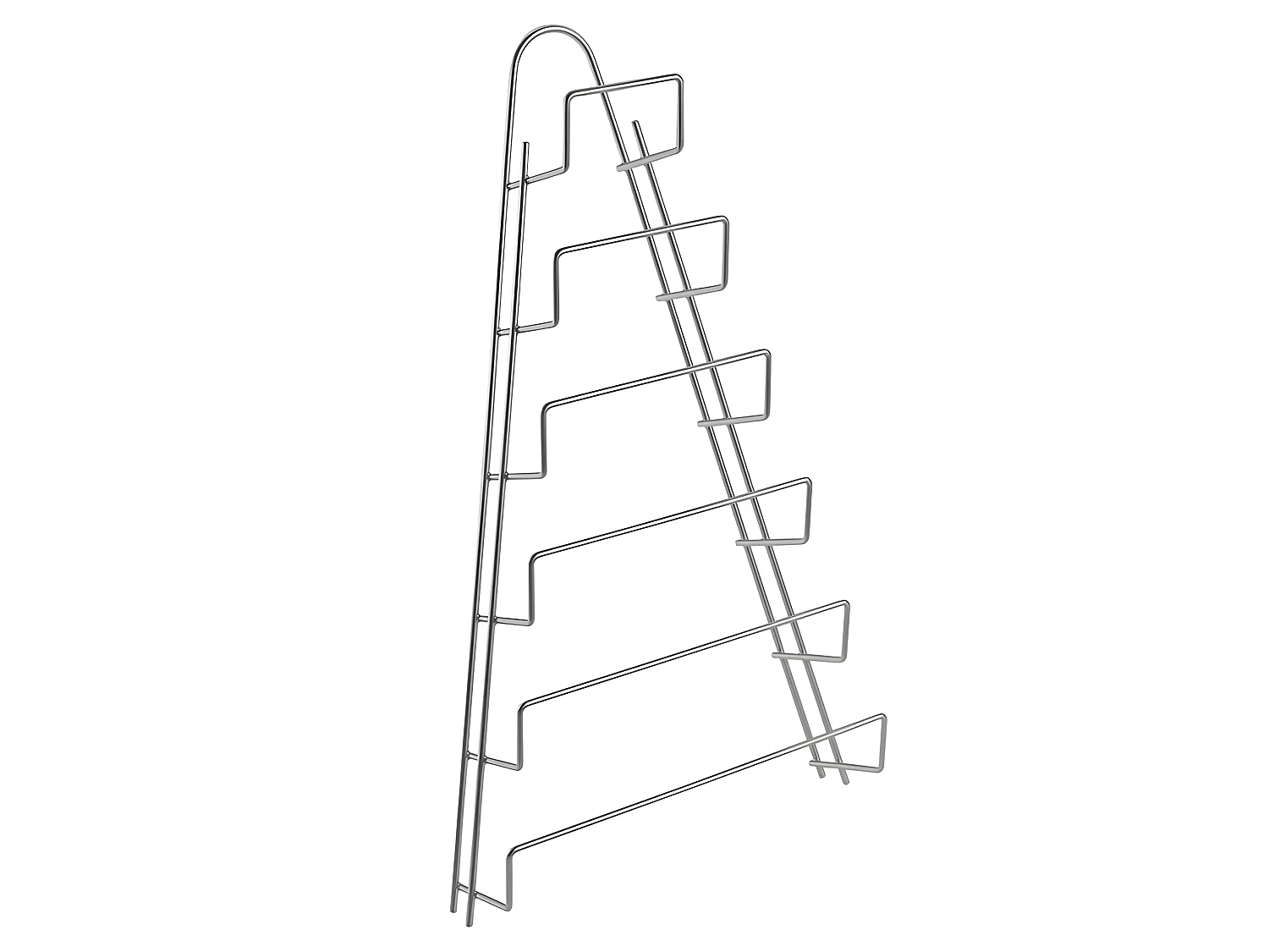 Deckelhalter 6 Fächer MANGO Metaltex Grau 23x7x42 cm Polytherm® Metallic