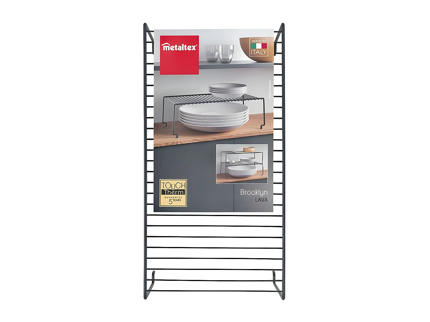 Stapelbare Plank BROOKLYN Serie LAVA Touch-Therm® Zwart 47x23x15 cm