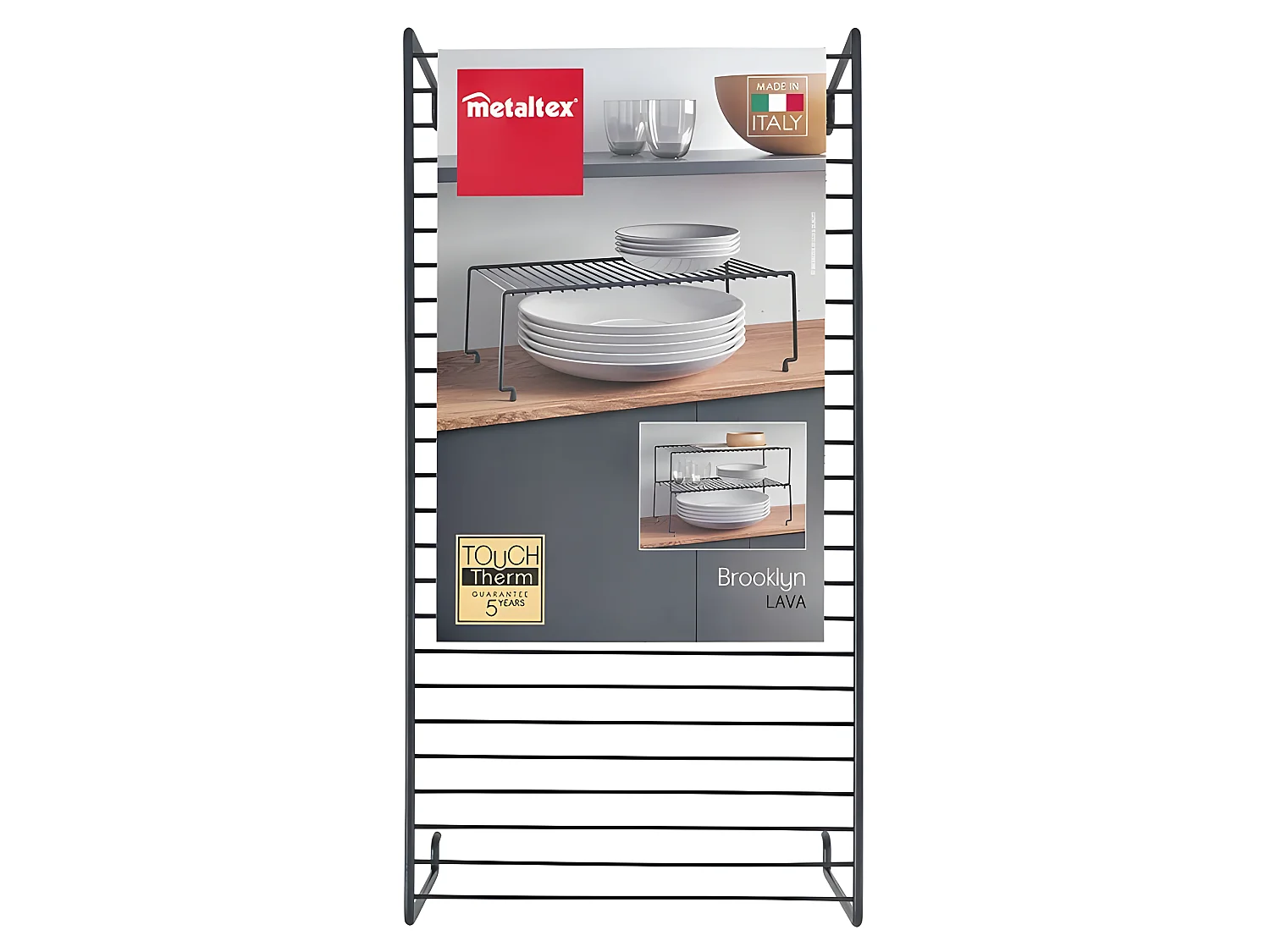 Estante Apilable BROOKLYN Serie LAVA Touch-Therm® Negro 47x23x15 cm