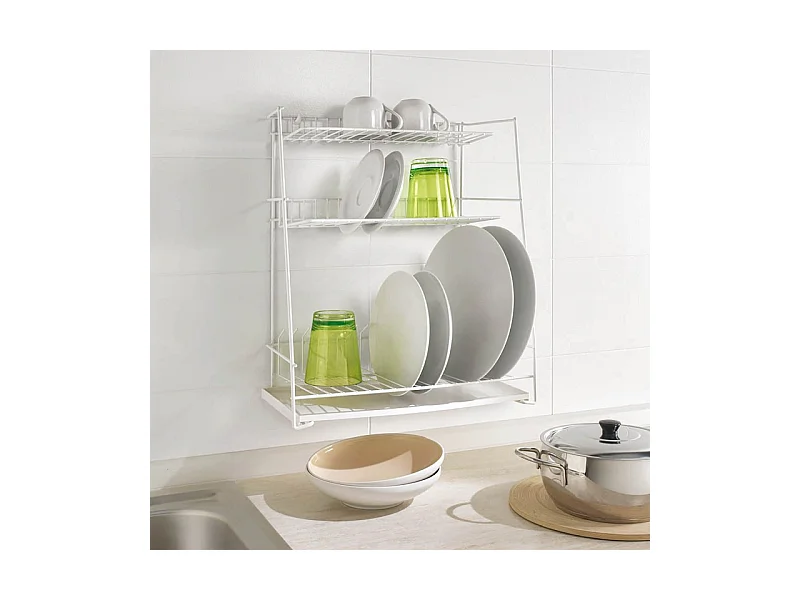 Egouttoir à vaisselle 3 étages - Métaltex - Grand egouttoir