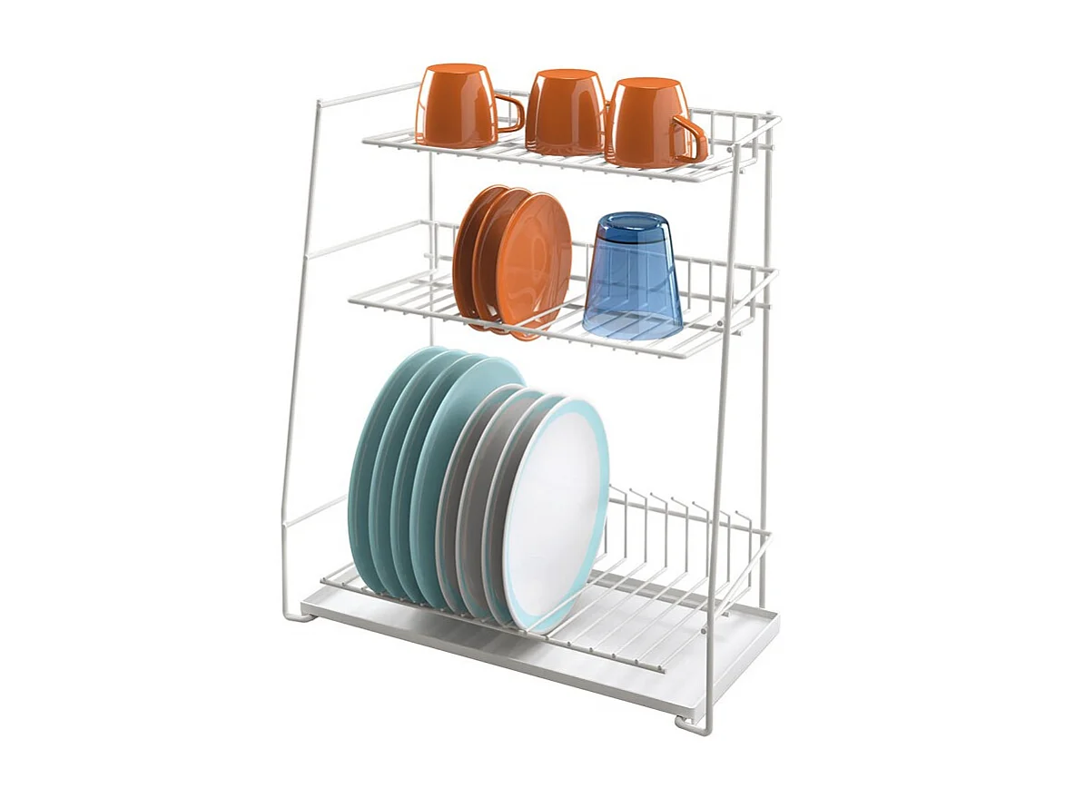 Egouttoir à vaisselle 3 étages - Métaltex - Grand egouttoir