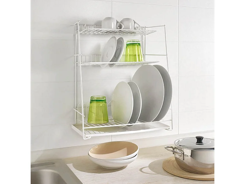 Egouttoir à vaisselle 3 étages - Métaltex - Grand egouttoir