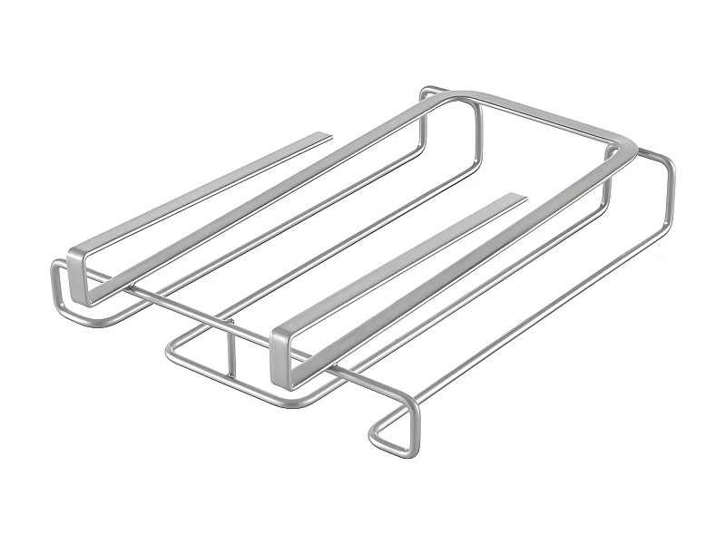Support Double pour Verres MY GLASS de Metaltex. Finition Polytherm® Couleur Argent
